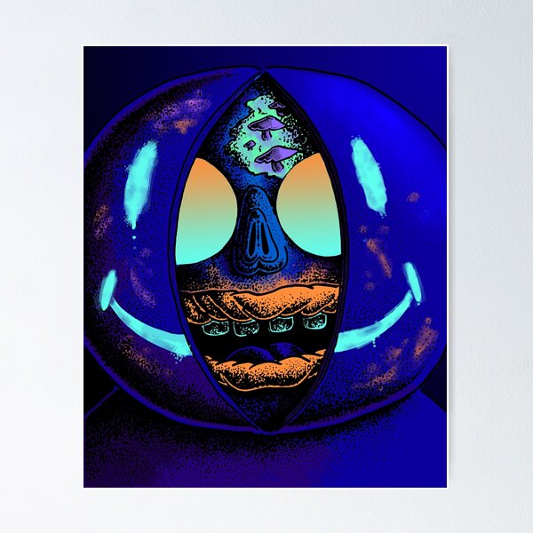 Aperçu de l'œuvre Blacklight Souriant créée et vendue par ZahDesigns.