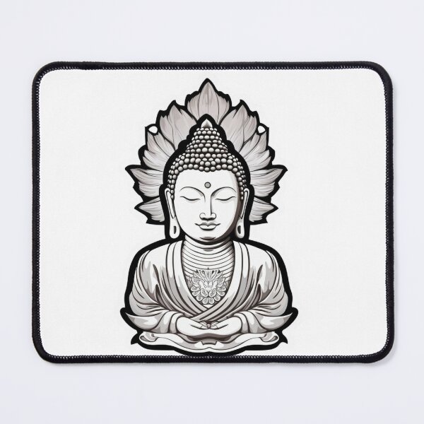 Buddha, 3D pink statue . Buddhist decor for your space .  Sticker for Sale  by MartynGrey