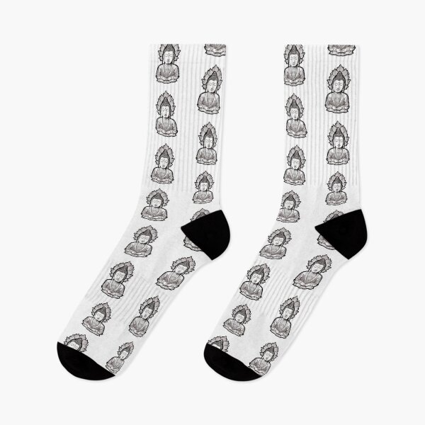 Item preview, Buddha Black White , Buddhist symbol, home decoration , For Different Surfaces designed and sold by MartynGrey.