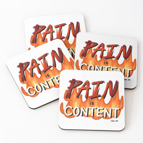Item preview, "Pain is content" DBL MP Quote designed and sold by MissMasterPeace.
