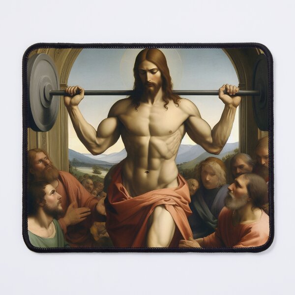 Item preview, Stripped But Unmatched Rock Lifter –Jesus, The Ultimate Deadlifter designed and sold by ignasirus.