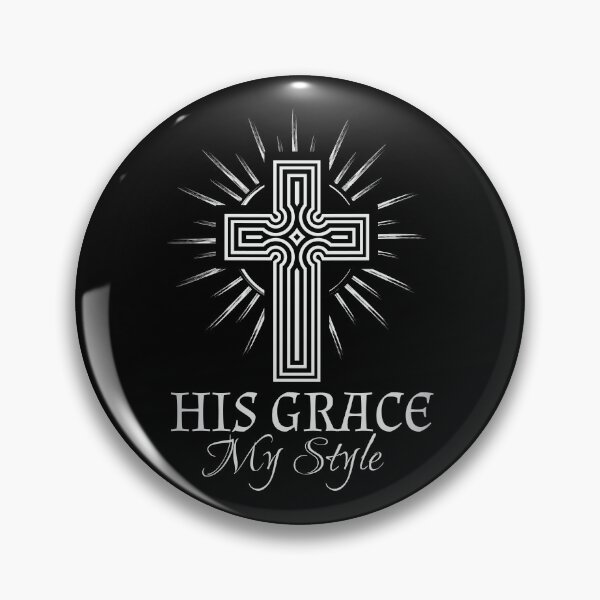 Item preview, Christian Illustration of a Cross with His Grace My Style designed and sold by Angela Cini.