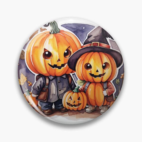 Item preview, Smiling pumpkin monsters on Halloween night designed and sold by desinganddecor.