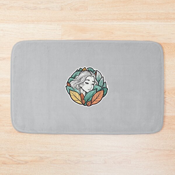 Item preview, Girl sleeping  in a pack of autumn leaves designed and sold by MiniCharm.