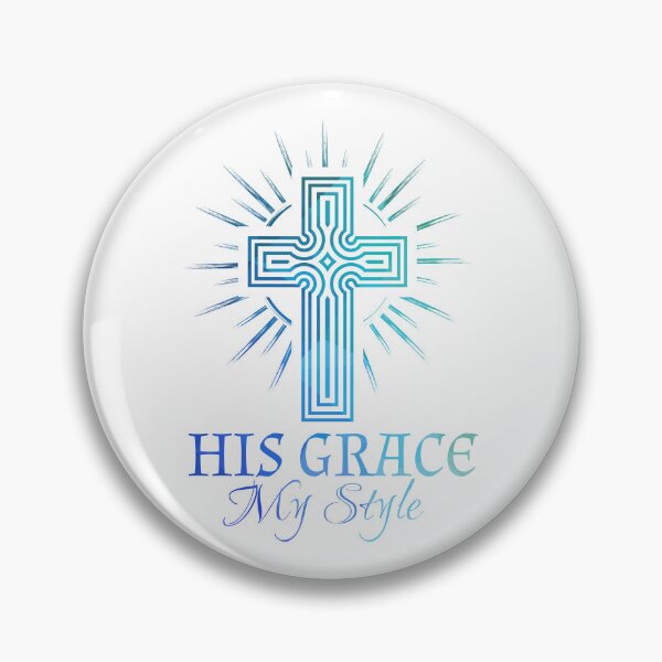 Item preview, Christian Illustration of a Cross with His Grace My Style designed and sold by Angela Cini.
