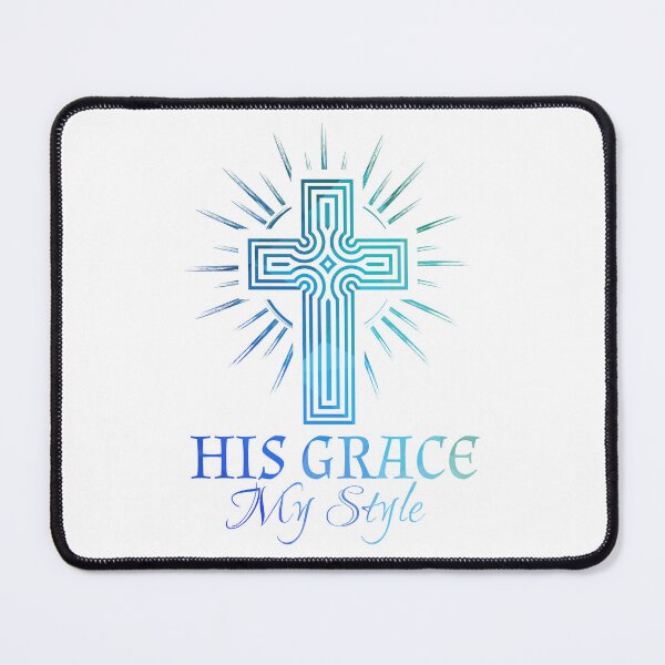 Item preview, Christian Illustration of a Cross with His Grace My Style designed and sold by Angela Cini.