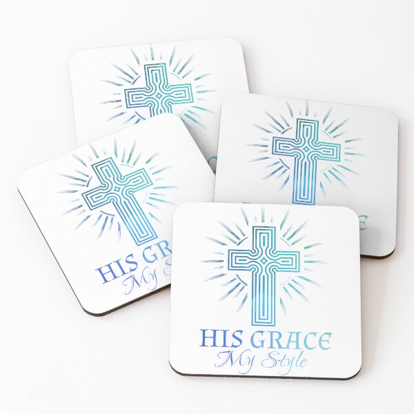 Item preview, Christian Illustration of a Cross with His Grace My Style designed and sold by Angela Cini.