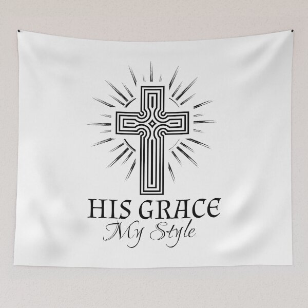 Item preview, Copy of Christian Illustration of a Cross with His Grace My Style designed and sold by Angela Cini.