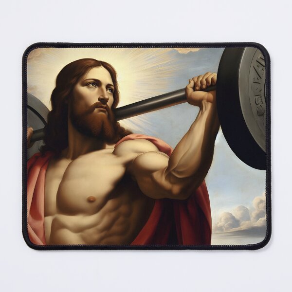 Item preview, The Renegade of Ripped Robustness –Jesus, The Ultimate Deadlifter designed and sold by ignasirus.