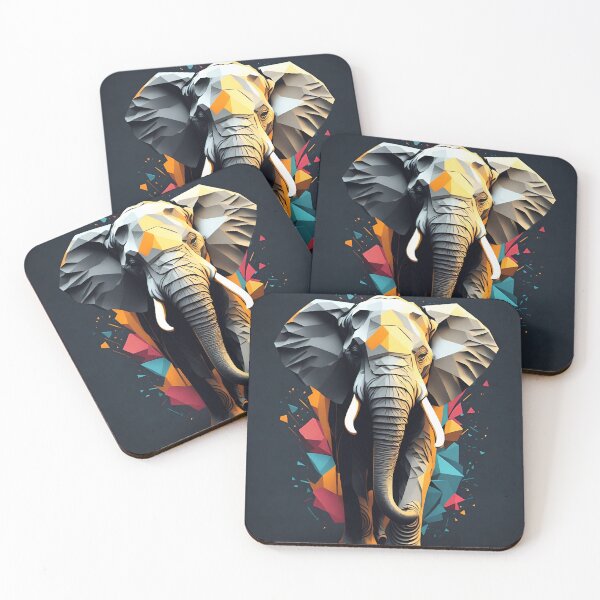Item preview, Silhouette design of an elephant portrait designed and sold by Checkmate55.