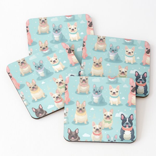 Item preview, A French Bulldog in colorful pastels radiates charm and playfulness designed and sold by StrawberryJolly.