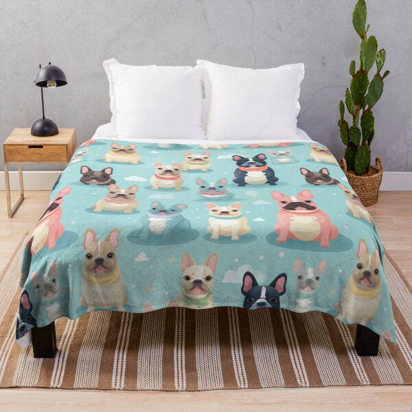 Item preview, A French Bulldog in colorful pastels radiates charm and playfulness designed and sold by StrawberryJolly.