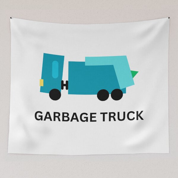 Item preview, garbage truck blue theme US text v3 designed and sold by fishpressink.