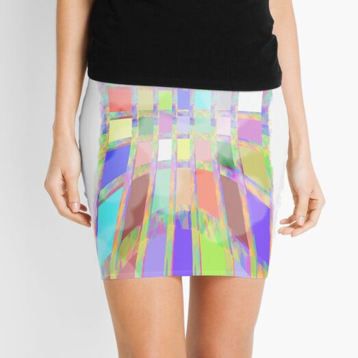 Faded Jewel Tones 1 By Cecile Grace Charles Mini Skirt