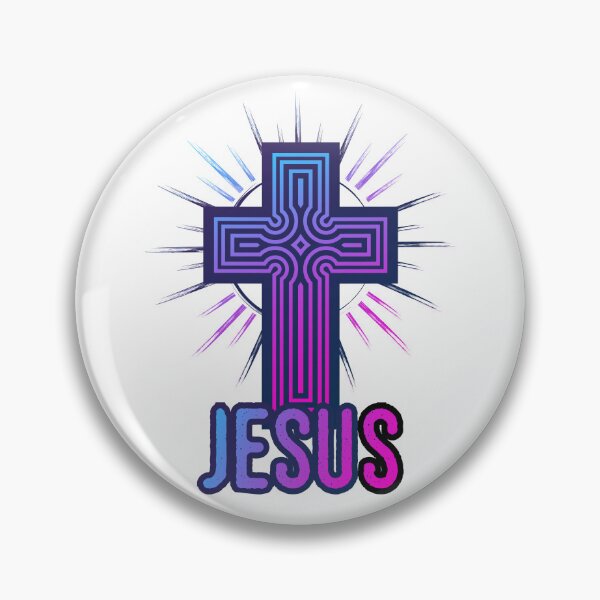 Item preview, Jesus and Cross in Blue and Pink designed and sold by Angela Cini.