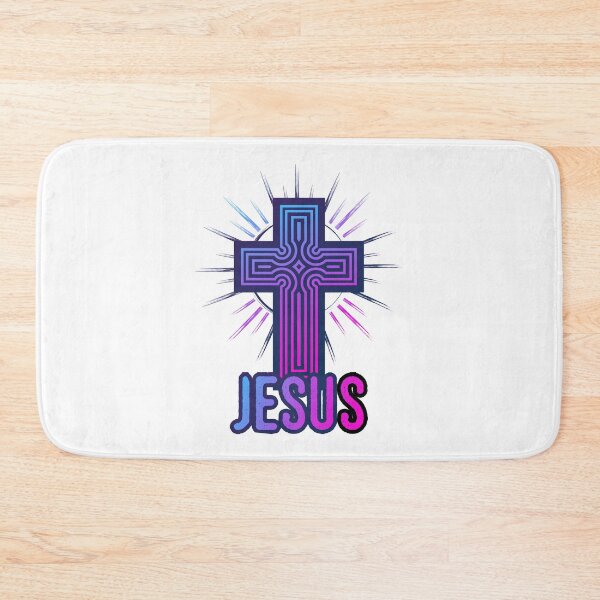 Item preview, Jesus and Cross in Blue and Pink designed and sold by Angela Cini.