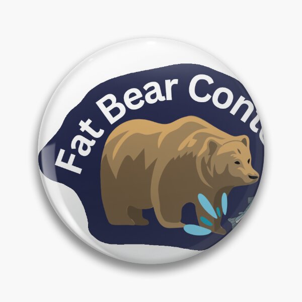 Item preview, Cute Bear Fishing Graphic for Fat Bear Contest With Text designed and sold by Esme Campbell.