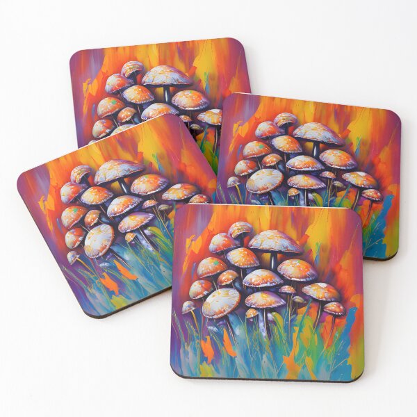Item preview, Oil Painted Abstract Mushrooms designed and sold by PODUNUSUAL.