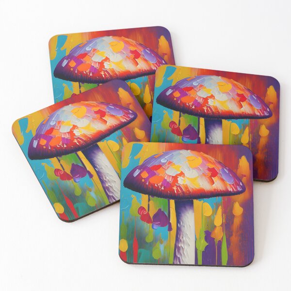 Item preview, Oil Painted Abstract Mushrooms designed and sold by PODUNUSUAL.