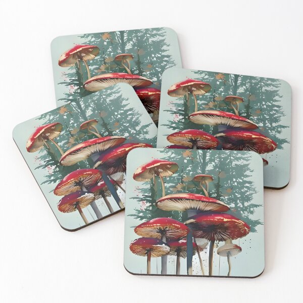 Item preview, Oil Painted Abstract Mushrooms designed and sold by PODUNUSUAL.