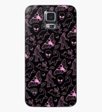 Cryptid Muster (rosa Linien) Hülle & Klebefolie für Samsung Galaxy