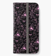 Cryptid Muster (rosa Linien) iPhone Flip-Case/Hülle/Skin