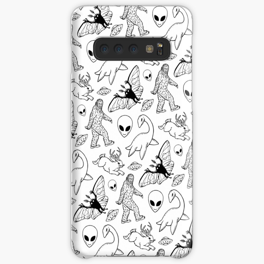 Cryptid Pattern (White Background) Case & Skin for Samsung Galaxy
