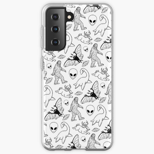 Cryptid Pattern (White Background) Samsung Galaxy Soft Case