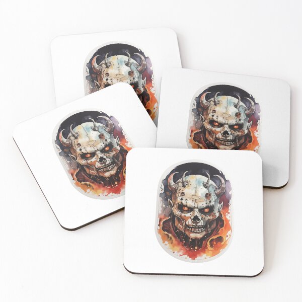 Item preview, Satanic monster, smiling skull, devil from halloween hell designed and sold by desinganddecor.