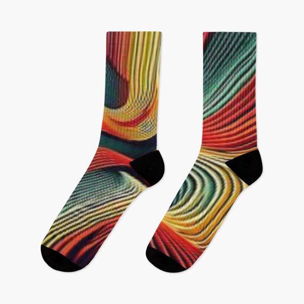 Item preview, red,green and yellow wavy lines designed and sold by nigejohn.