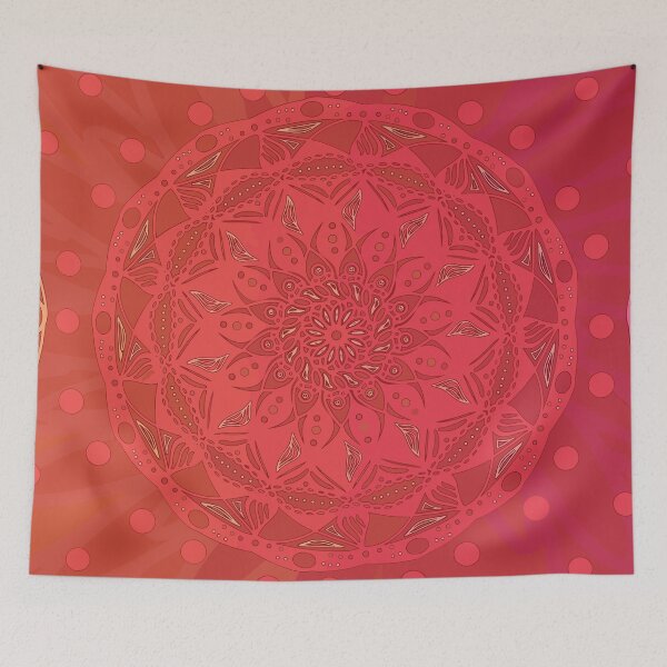 Item preview, Floral and Tribal Harmony in Red and Pink designed and sold by GAP90.