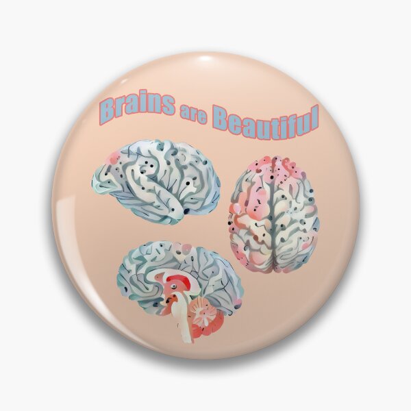 Item preview, Brain mental health psychology, Brains Are Beautiful, floral brain pose watercolor art designed and sold by Collagedream.