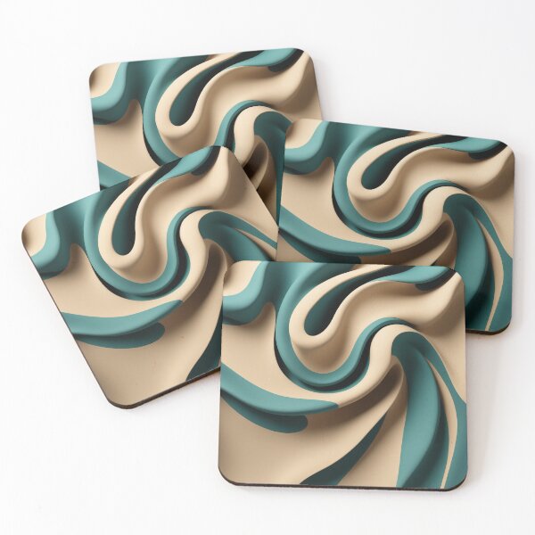 Item preview, a close up of a green and beige fabric designed and sold by Enga6.