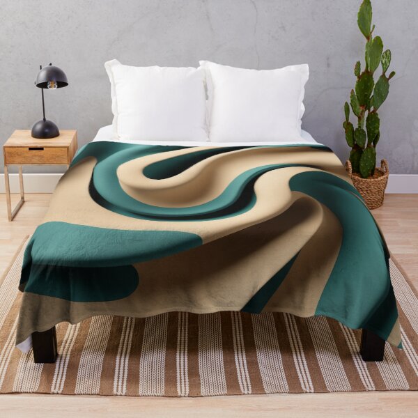 Item preview, a close up of a green and beige fabric designed and sold by Enga6.