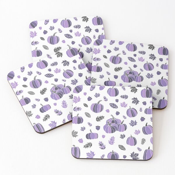 Item preview, Purple pumpkins and leafs designed and sold by Ana Gorozpe.