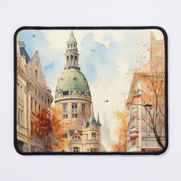 Item preview, Leipzig sacral splendor: watercolor view of the church in the city center designed and sold by KatVik-Design.