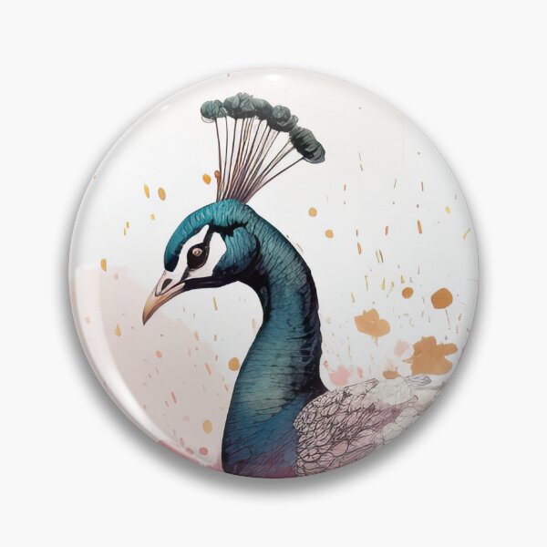 Item preview, Carolina-water painted peacock designed and sold by Marion Hill.