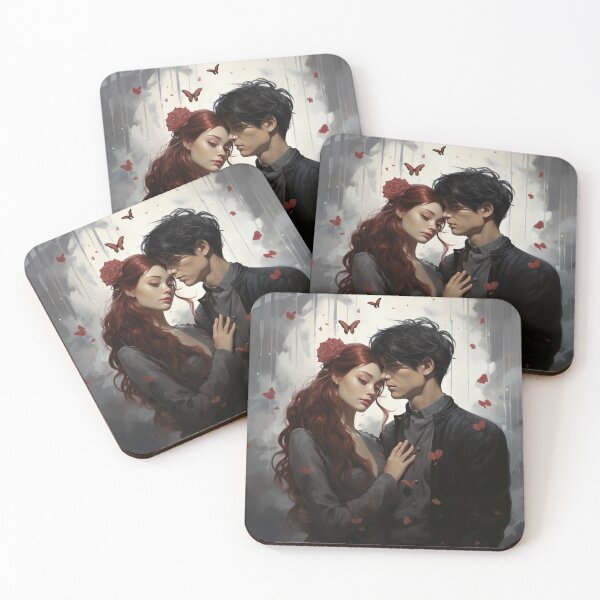 Item preview, Cybernetic Serenade: A Red and Black Pixel Love Tale designed and sold by oanaunciuleanu.