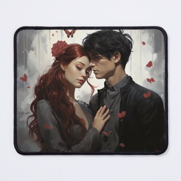 Item preview, Cybernetic Serenade: A Red and Black Pixel Love Tale designed and sold by oanaunciuleanu.