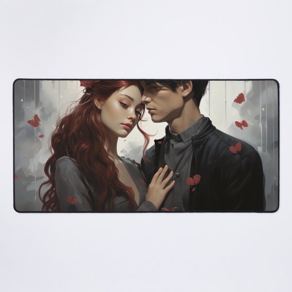 Item preview, Cybernetic Serenade: A Red and Black Pixel Love Tale designed and sold by oanaunciuleanu.