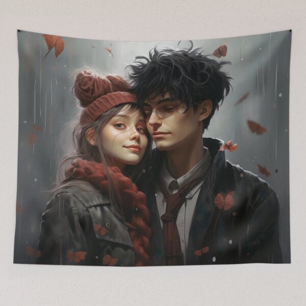 Item preview, Cybernetic Serenade: A Red and Black Pixel Love Tale designed and sold by oanaunciuleanu.