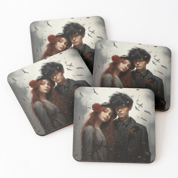 Item preview, Cybernetic Serenade: A Red and Black Pixel Love Tale designed and sold by oanaunciuleanu.