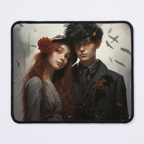 Item preview, Cybernetic Serenade: A Red and Black Pixel Love Tale designed and sold by oanaunciuleanu.