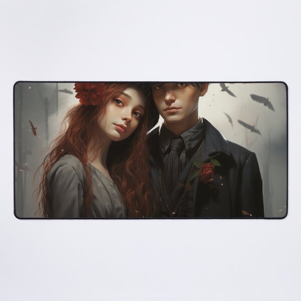 Item preview, Cybernetic Serenade: A Red and Black Pixel Love Tale designed and sold by oanaunciuleanu.