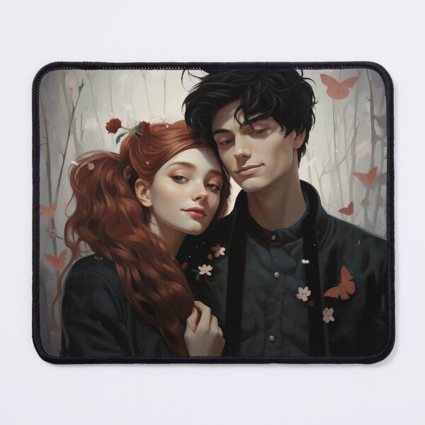 Item preview, Cybernetic Serenade: A Red and Black Pixel Love Tale designed and sold by oanaunciuleanu.