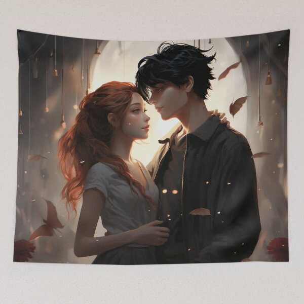 Item preview, Cybernetic Serenade: A Red and Black Pixel Love Tale designed and sold by oanaunciuleanu.