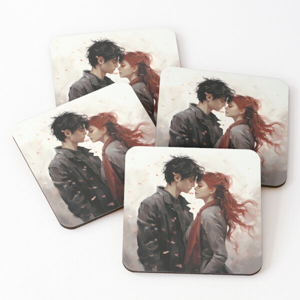 Item preview, Cybernetic Serenade: A Red and Black Pixel Love Tale designed and sold by oanaunciuleanu.