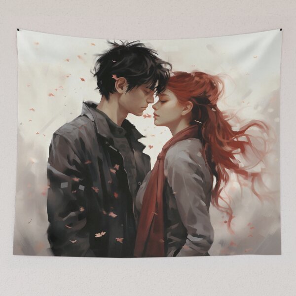 Item preview, Cybernetic Serenade: A Red and Black Pixel Love Tale designed and sold by oanaunciuleanu.