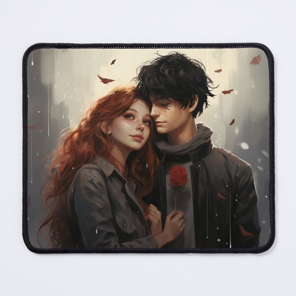 Item preview, Cybernetic Serenade: A Red and Black Pixel Love Tale designed and sold by oanaunciuleanu.