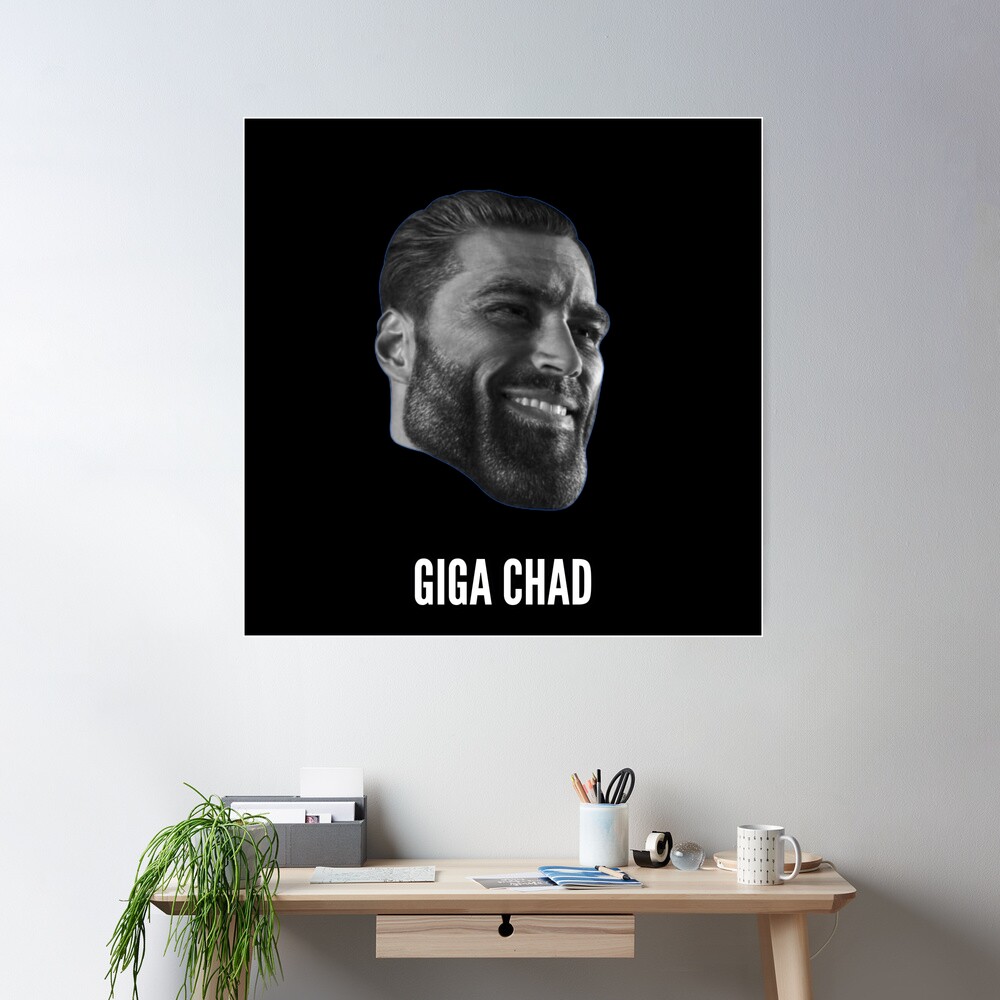 Giga Chad Meme , Fun Canvas Posters e Impressões Teles Pintura